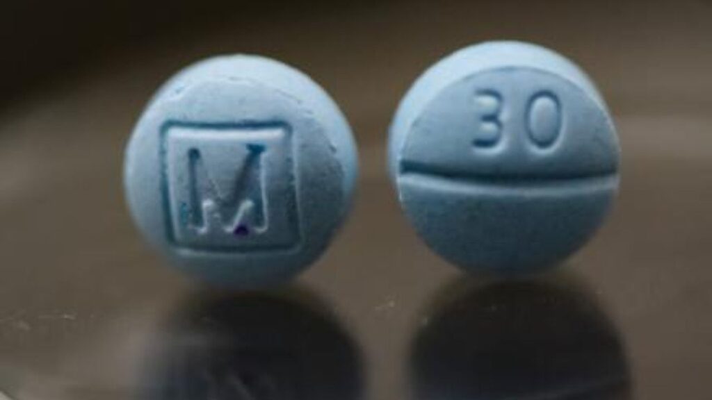 Authentic M30 pills are prescription oxycodone tablets containing 30 milligrams of the medication - image courtesy of the DEA